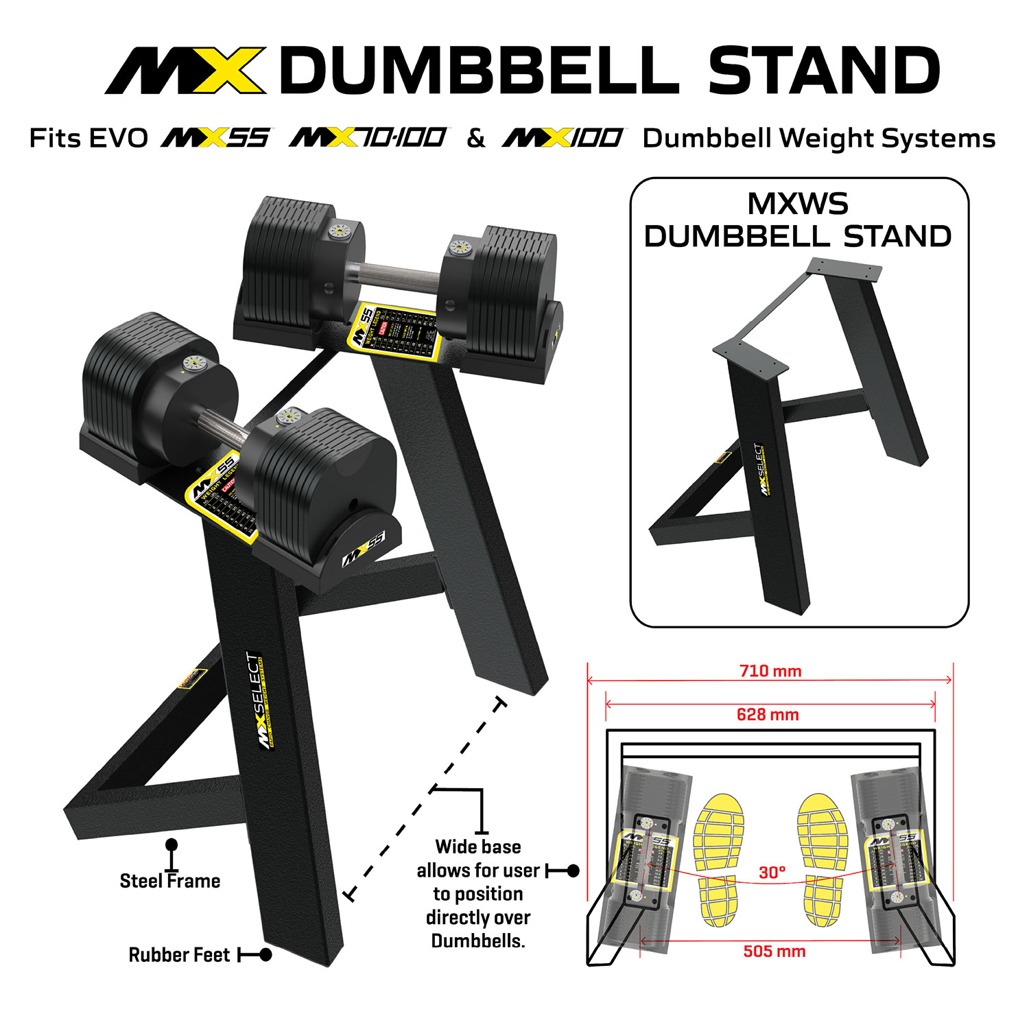 EVO MXWS Dumbbell Stand | MX Select | Rapid Weight Change System